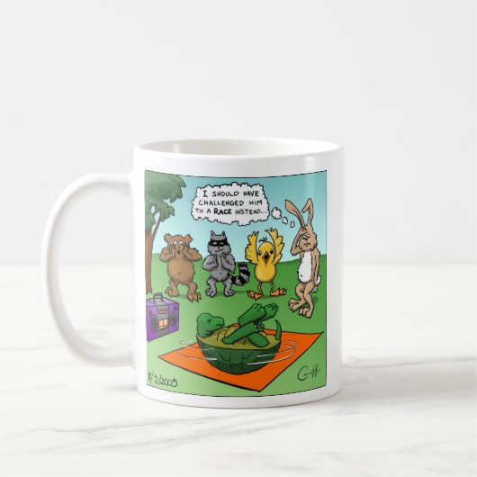 Tortoise und Hare Revisted Kaffeetasse (Links)