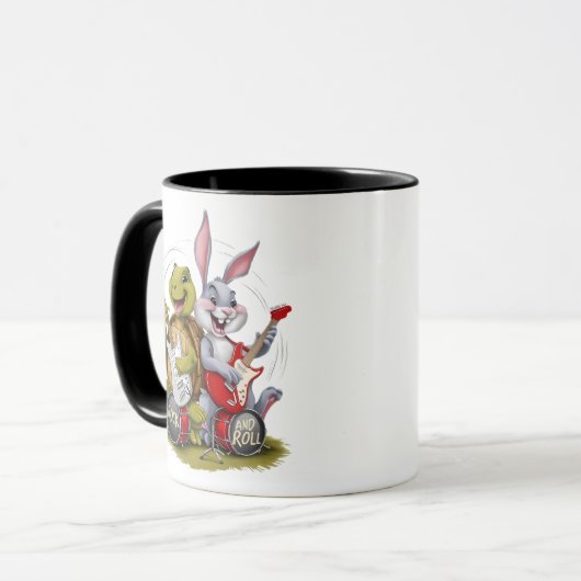 Tortoise und Hare Rock and Roll Tasse (Vorderseite Links)