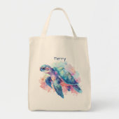 Tortoise und Whale Personalisiert Tragetasche (Vorne)