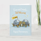 Tortoises anniversary Turtle 11th wedding Karte (Vorderseite)