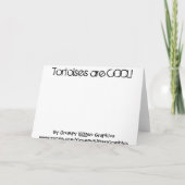 Tortoises sind COOL! Grußkarte Karte (Rückseite)