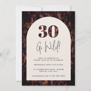 Tortoiseshell Arch Wild 30. Geburtstag Einladung