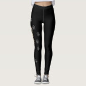 Tortoiseshell Birman / Ragdoll Cat & Paws Black Leggings (Vorderseite)