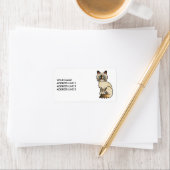 Tortoiseshell Birman / Ragdoll Chat & Custom Text Adressaufkleber (Insitu)