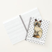 Tortoiseshell Birman / Ragdoll Chat & Custom Text Notizblock (Innenseite)