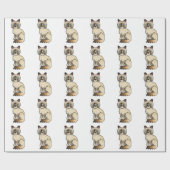 Tortoiseshell Birman / Ragdoll Niedlich Cat Patter Geschenkpapier (Flach)