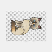 Tortoiseshell Birman / Ragdoll Niedlich Cat & Paws Fleecedecke (Vorderseite (Horizontal))