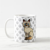 Tortoiseshell Birman / Ragdoll Niedlich Cat & Paws Kaffeetasse (Links)