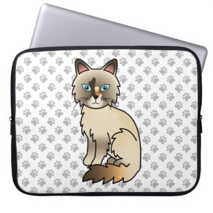 Tortoiseshell Birman / Ragdoll Niedlich Cat & Paws Laptopschutzhülle