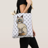 Tortoiseshell Birman / Ragdoll Niedlich Cat & Paws Tasche (Von Nahem)