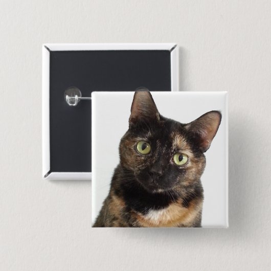 Tortoiseshell Cat Button (Vorne & Hinten)