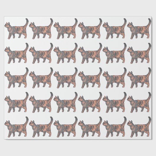 Tortoiseshell Cat Geschenkpapier (Flach)
