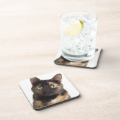Tortoiseshell Cat Getränkeuntersetzer (Rechte Seite)