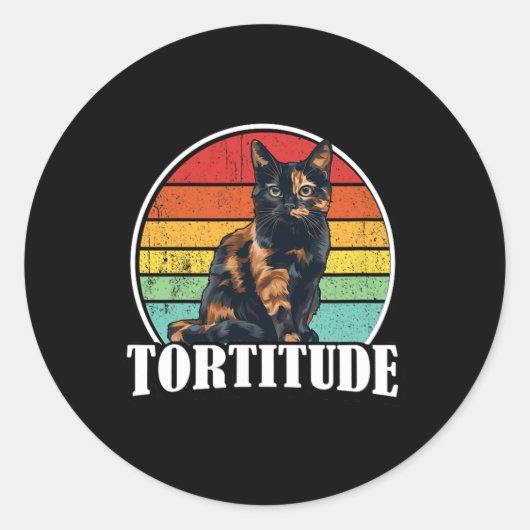 Tortoiseshell Cat Runder Aufkleber (Vorderseite)