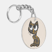 Tortoiseshell Cat Schlüsselanhänger (Vorderseite links)