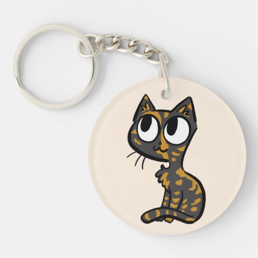 Tortoiseshell Cat Schlüsselanhänger (Vorderseite)