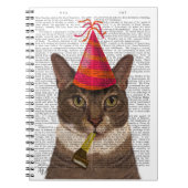 Tortoiseshell Chat mit Party Hat Notizblock (Vorderseite)