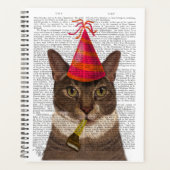 Tortoiseshell Chat mit Party Hat Planer (Vorderseite)