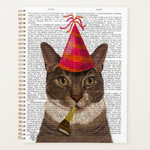Tortoiseshell Chat mit Party Hat Planer
