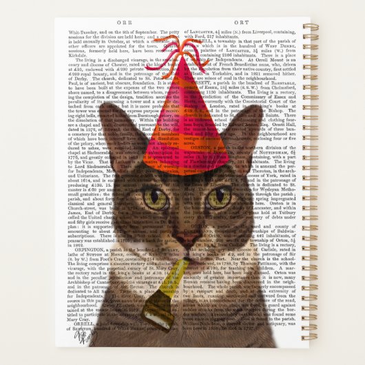 Tortoiseshell Chat mit Party Hat Planer (Rückseite)