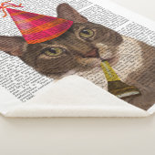 Tortoiseshell Chat mit Party Hat Sherpadecke (3/4)