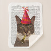 Tortoiseshell Chat mit Party Hat Sherpadecke (Vorderseite)