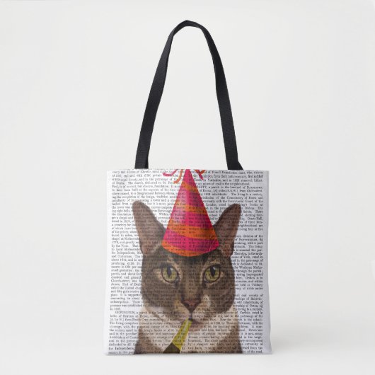 Tortoiseshell Chat mit Party Hat Tasche (Vorderseite)