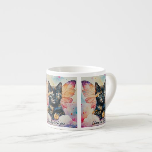 Tortoiseshell Fairy Kitten Tasse Spezialität (Vorderseite Rechts)