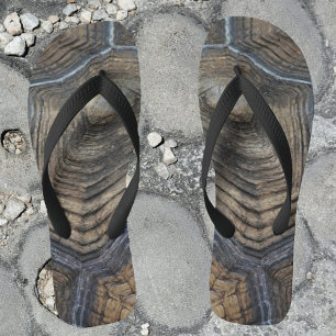 Tortoiseshell Grau-braunes Maskulinmuster Badesandalen