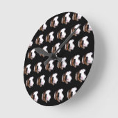 Tortoiseshell Guinea Pigs Medium Wall Clock. Runde Wanduhr (Winkel)