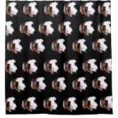 Tortoiseshell Guinea Schweinepattern, Duschvorhang (Vorderseite)