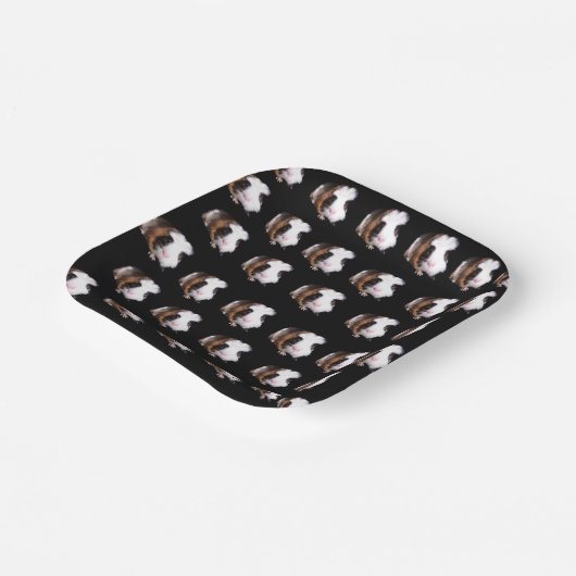 Tortoiseshell Guinea Schweinepattern, Pappteller (Gewinkelt)