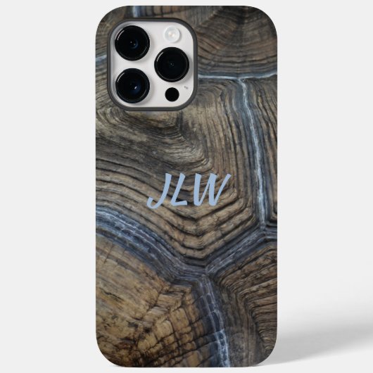 Tortoiseshell Imitate Natural mit Initialen Klasse Case-Mate iPhone Hülle (Rückseite)