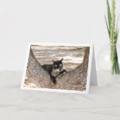 Tortoiseshell Kat in Tree Karte (Vorderseite)