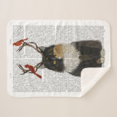 Tortoiseshell Katze mit Antlern und Roten Vögeln Sherpadecke (Vorderseite (Horizontal))