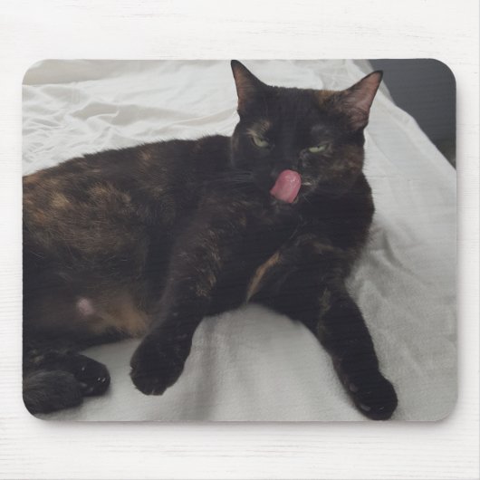 Tortoiseshell Katzenlecken, Zunge raus, Mousepads (Vorne)