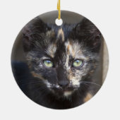 Tortoiseshell Kitten Keramik Ornament (Hinten)