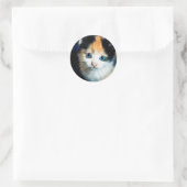 Tortoiseshell Kitten Runder Aufkleber (Tasche)