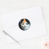 Tortoiseshell Kitten Runder Aufkleber (Umschlag)