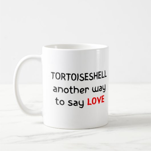 Tortoiseshell-Liebe Kaffeetasse (Links)