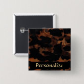 Tortoiseshell Nahtloses Muster, Chic TortoiseShell Button (Vorne & Hinten)