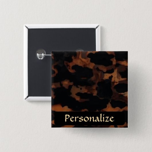 Tortoiseshell Nahtloses Muster, Chic TortoiseShell Button (Vorne & Hinten)