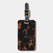 Tortoiseshell Nahtloses Muster, Chic TortoiseShell Gepäckanhänger (Vorderseite vertikal)