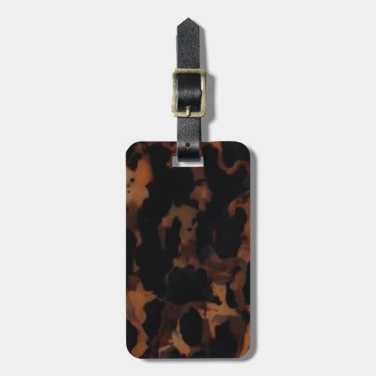 Tortoiseshell Nahtloses Muster, Chic TortoiseShell Gepäckanhänger (Vorderseite vertikal)