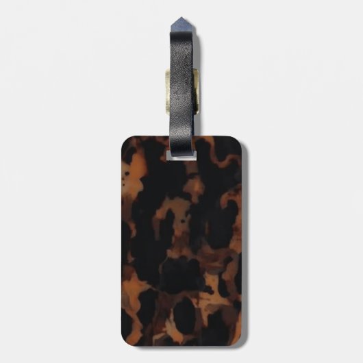 Tortoiseshell Nahtloses Muster, Chic TortoiseShell Gepäckanhänger (Rückseite vertikal)