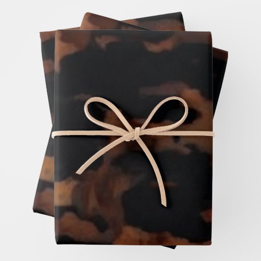 Tortoiseshell Nahtloses Muster, Chic TortoiseShell Geschenkpapier Set (Beispiel)