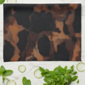 Tortoiseshell Nahtloses Muster, Chic TortoiseShell Geschirrtuch (Gefaltet)