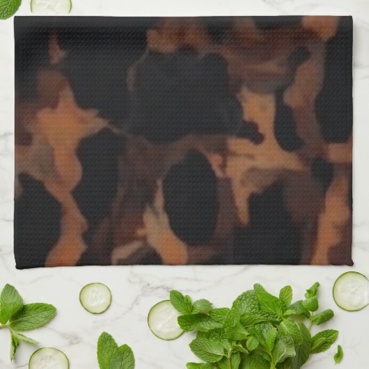 Tortoiseshell Nahtloses Muster, Chic TortoiseShell Geschirrtuch (Gefaltet)