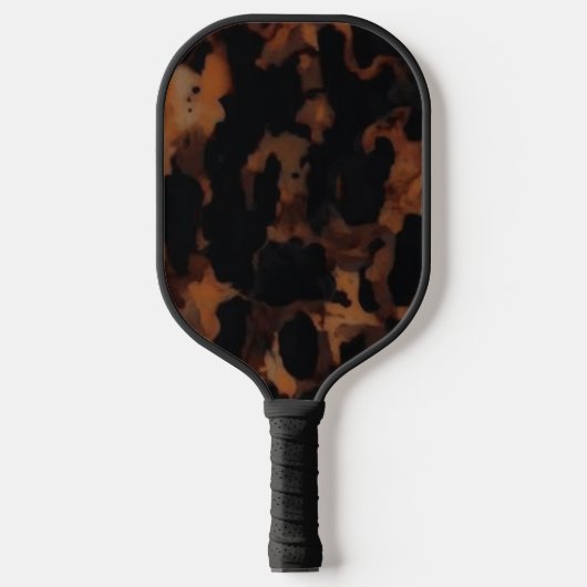 Tortoiseshell Nahtloses Muster, Chic TortoiseShell Pickleball Schläger (Vorderseite)