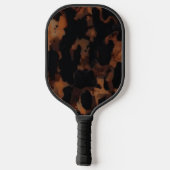 Tortoiseshell Nahtloses Muster, Chic TortoiseShell Pickleball Schläger (Rückseite)